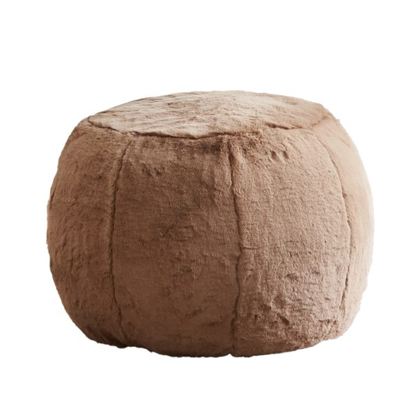 Round Faux Fur Pouffe - Image 3